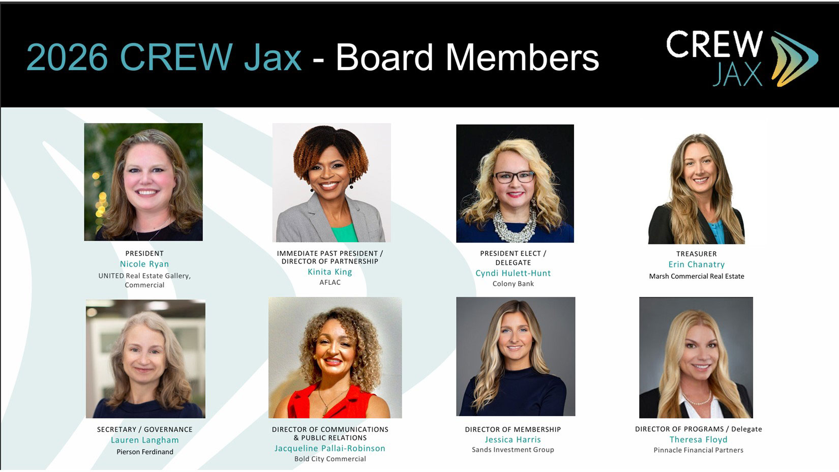 2026 CREW Jacksonville Board